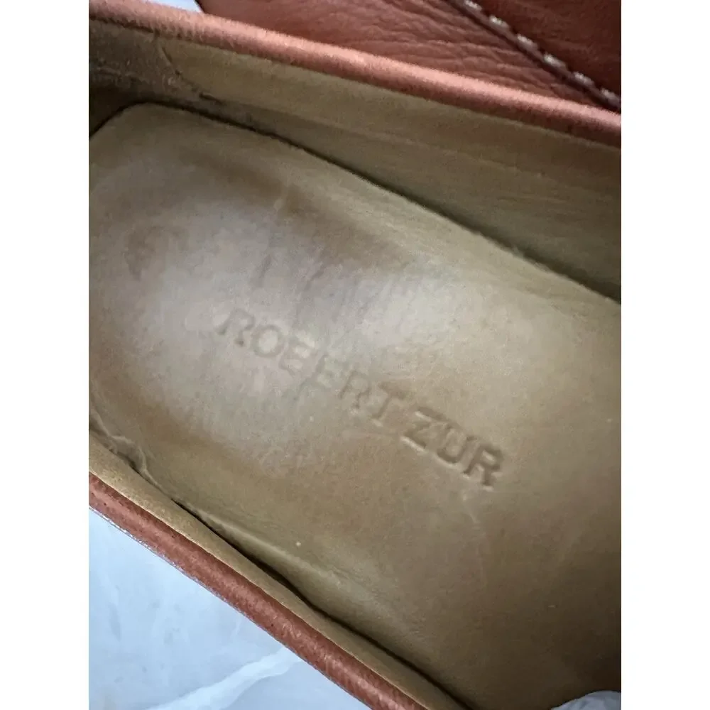 Robert Zur Mens size 11 M Brown GLOVE Leather Driver Loafers Moccasin Shoes